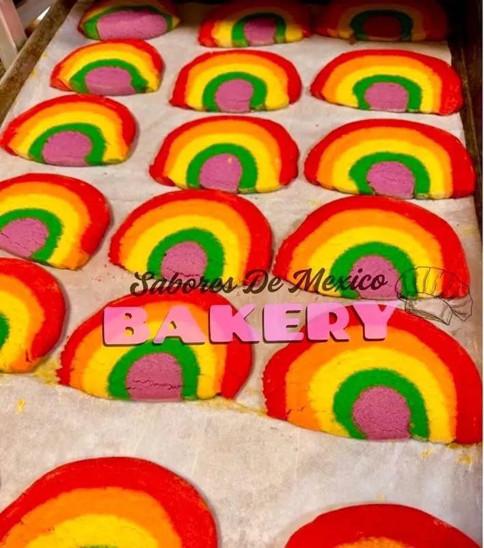 Traditional colorful Mexican flag rainbow cookies